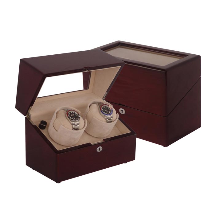 Double watch winder,  71102: Wood watch winders